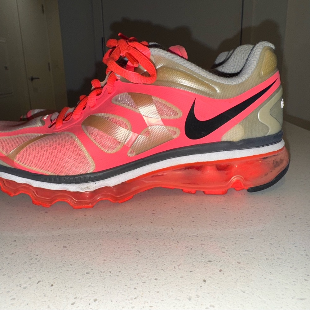 Nike neon Pink and Gold Athletic Shoes with Cushioned Sole